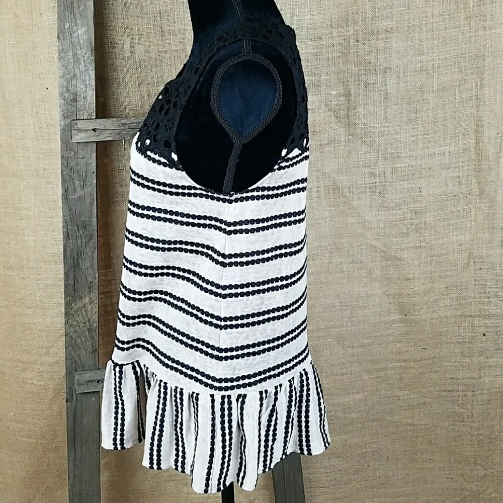 Free‎ People women's S/P knit tank top lace peplum